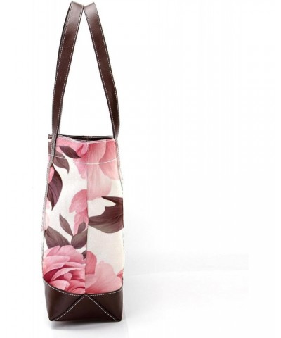 Peony Canvas Leather Mix Crossbody Bag - Stylish Hand-held Purse, 13.3x4.7x12.2 inches $27.83 Crossbody Bags