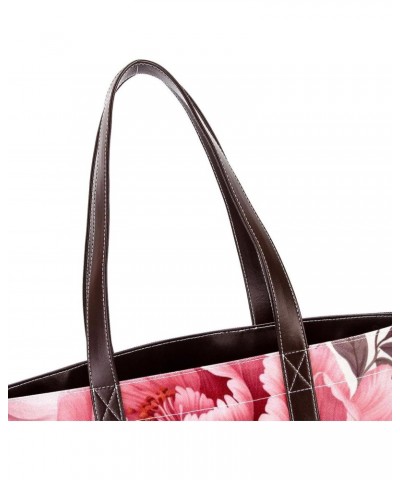 Peony Canvas Leather Mix Crossbody Bag - Stylish Hand-held Purse, 13.3x4.7x12.2 inches $27.83 Crossbody Bags