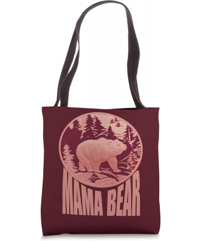 Red and Pink Woodland Mama Bear Tote Bag $10.34 Totes