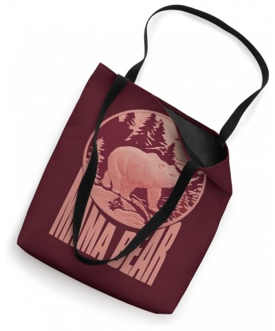 Red and Pink Woodland Mama Bear Tote Bag $10.34 Totes