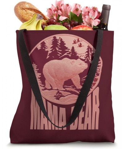 Red and Pink Woodland Mama Bear Tote Bag $10.34 Totes