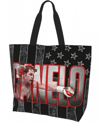 Canelo Boxer Alvarez Women's Tote Bag Large Capacity Shoulder Bags Casual Handbags Shopping Grocery Bag Work Bag $13.49 Totes