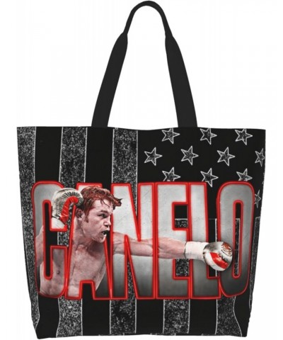 Canelo Boxer Alvarez Women's Tote Bag Large Capacity Shoulder Bags Casual Handbags Shopping Grocery Bag Work Bag $13.49 Totes