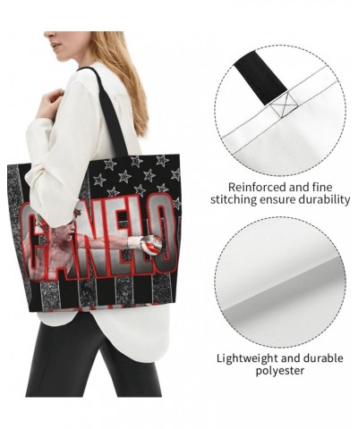 Canelo Boxer Alvarez Women's Tote Bag Large Capacity Shoulder Bags Casual Handbags Shopping Grocery Bag Work Bag $13.49 Totes