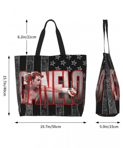 Canelo Boxer Alvarez Women's Tote Bag Large Capacity Shoulder Bags Casual Handbags Shopping Grocery Bag Work Bag $13.49 Totes