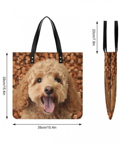 Golden Doodle Funny Dog Handbag Large Capacity Top-Handle Bag Ladies Shoulder Totes $15.30 Totes