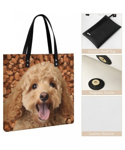 Golden Doodle Funny Dog Handbag Large Capacity Top-Handle Bag Ladies Shoulder Totes $15.30 Totes