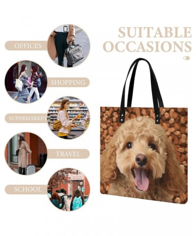 Golden Doodle Funny Dog Handbag Large Capacity Top-Handle Bag Ladies Shoulder Totes $15.30 Totes