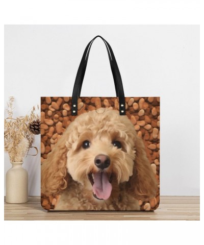 Golden Doodle Funny Dog Handbag Large Capacity Top-Handle Bag Ladies Shoulder Totes $15.30 Totes