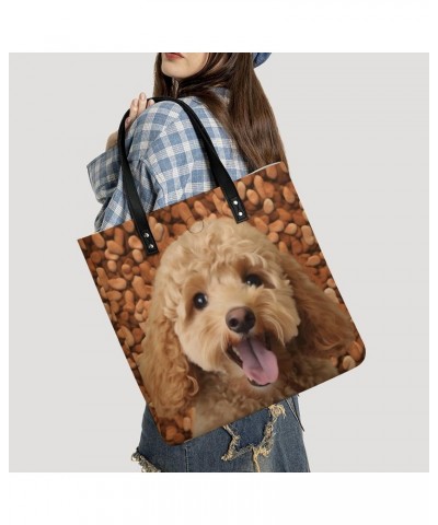 Golden Doodle Funny Dog Handbag Large Capacity Top-Handle Bag Ladies Shoulder Totes $15.30 Totes