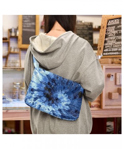 Tie Dye Plush Underarm Bag Women's Tote Handbags Fluffy Shoulder Bag Purse Lightweight Tote Bags College Bag M-13 $10.78 Totes