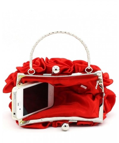 New Sweet Lady Hand-Held Rose Bag Dinner Bag Bride Bag Bridesmaid Bag Hand Bag Crossbody Bag Apricot $33.93 Evening Bags