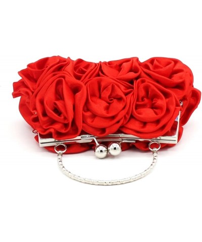 New Sweet Lady Hand-Held Rose Bag Dinner Bag Bride Bag Bridesmaid Bag Hand Bag Crossbody Bag Apricot $33.93 Evening Bags