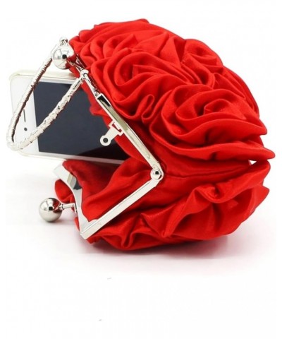 New Sweet Lady Hand-Held Rose Bag Dinner Bag Bride Bag Bridesmaid Bag Hand Bag Crossbody Bag Apricot $33.93 Evening Bags