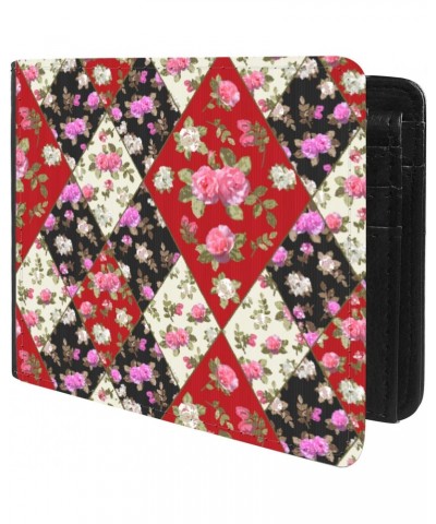 Unique Desige Pattern - Vintage Floral Pattern, Slim Front Pocket Wallet Billfold RFID Blocking $11.88 Wallets