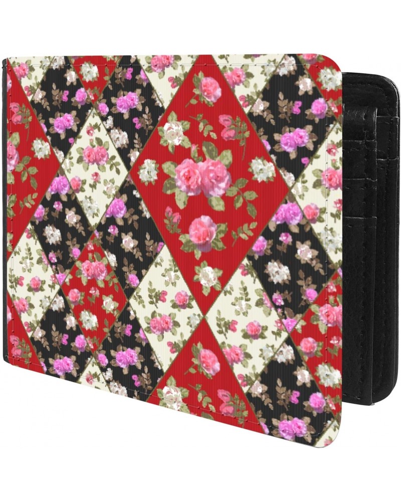 Unique Desige Pattern - Vintage Floral Pattern, Slim Front Pocket Wallet Billfold RFID Blocking $11.88 Wallets