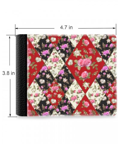 Unique Desige Pattern - Vintage Floral Pattern, Slim Front Pocket Wallet Billfold RFID Blocking $11.88 Wallets