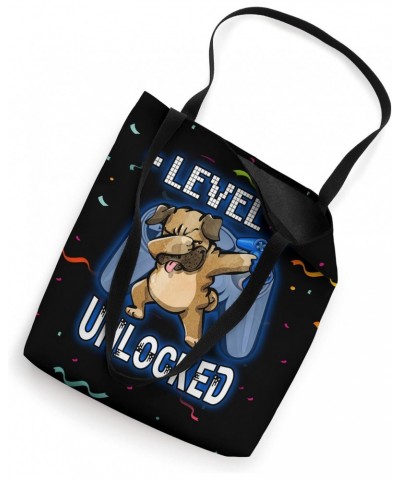 Level 4 Unlocked - 4 Year Old Dabbing Pug Gamer 4th Birthday Tote Bag $13.94 Totes