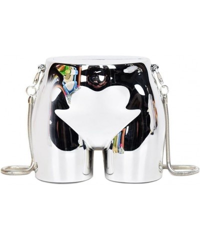 Novel Quirky Purse for Women, Mini Hip-shaped Satchel, Acrylic Chain Crossbody Shoulder Bag With Halloween Party. Silver $20....