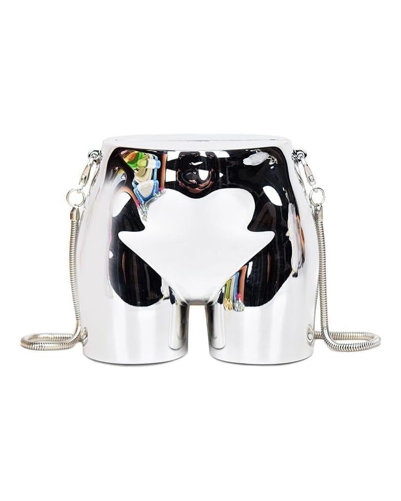 Novel Quirky Purse for Women, Mini Hip-shaped Satchel, Acrylic Chain Crossbody Shoulder Bag With Halloween Party. Silver $20....