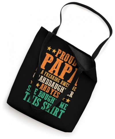 Proud papa of granddaughter grandfather Tote Bag $15.39 Totes