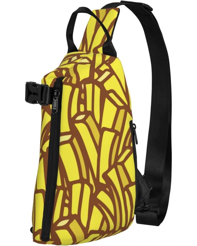 Crossbody Sling Backpack Delicious-French-Fries Travel Hiking Chest Daypack One Strap Shoulder Bag $15.50 Crossbody Bags