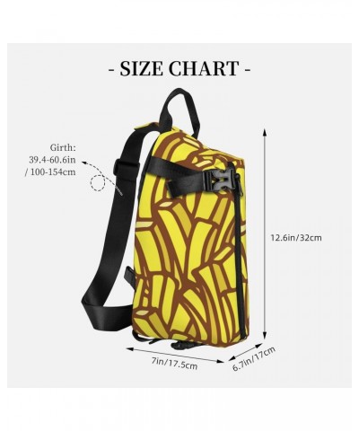 Crossbody Sling Backpack Delicious-French-Fries Travel Hiking Chest Daypack One Strap Shoulder Bag $15.50 Crossbody Bags