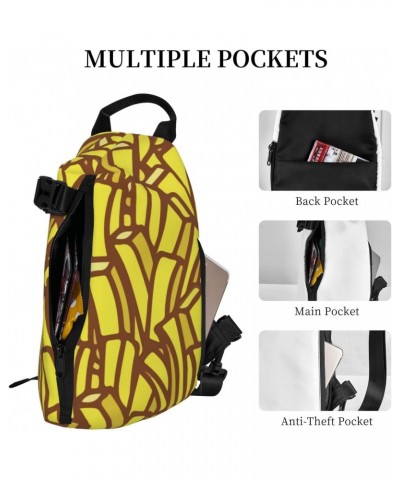 Crossbody Sling Backpack Delicious-French-Fries Travel Hiking Chest Daypack One Strap Shoulder Bag $15.50 Crossbody Bags