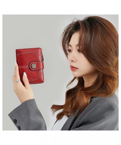 Small Womens Wallet Bifold Card Holder RFID Blocking with Zipper Coin Pocket (Peacock Blue) Peacock Blue $10.11 Wallets