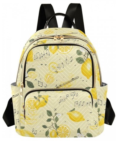 Lemon Music Notes Women's Backpack Purse Causal Daypack Work Travel College Business Trip Bag Shoulder Bag Medium $16.63 Back...