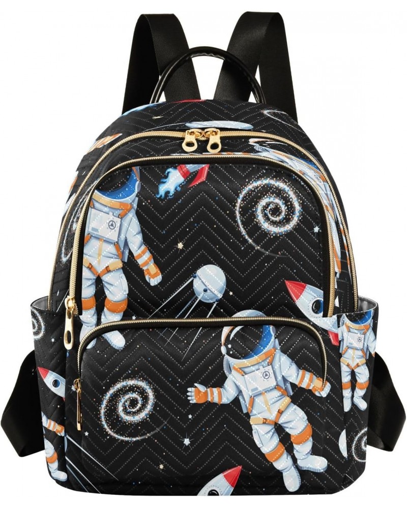 Space Theme 6 Backpack Purse for Women Travel Handbag Shoulder Bag $16.45 Backpacks