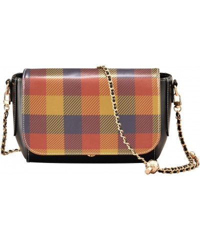 Scotland Yellow Buffalo Plaid Small Crossbody Purse Women Beauty Mini Shoulder Bag with Adjustable Strap Small Black Purse $1...