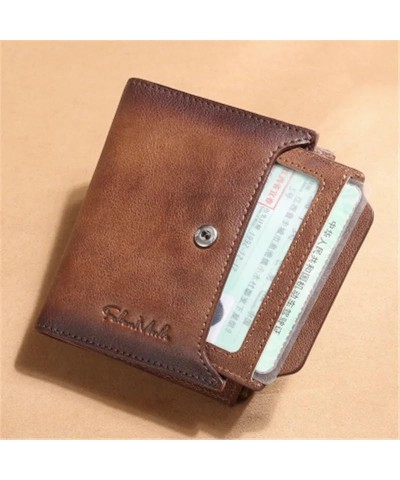 RFID Wallet Men Short Leather Men Wallet Head Layer Cowhide Fashion Casual Wallet Coin Purse Driver License CardHolderWallet ...