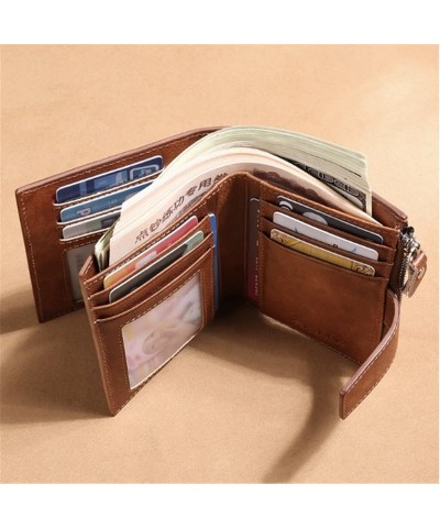 RFID Wallet Men Short Leather Men Wallet Head Layer Cowhide Fashion Casual Wallet Coin Purse Driver License CardHolderWallet ...