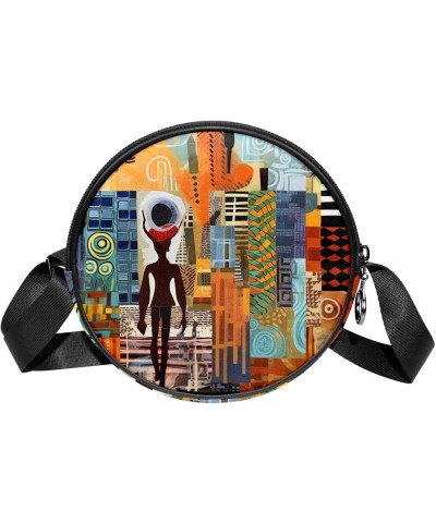 Crossbody Bags for Women,Crossbody Bag Men,Small Sling Bag,Abstract Africa Print People,Crossbody Purse $10.68 Crossbody Bags