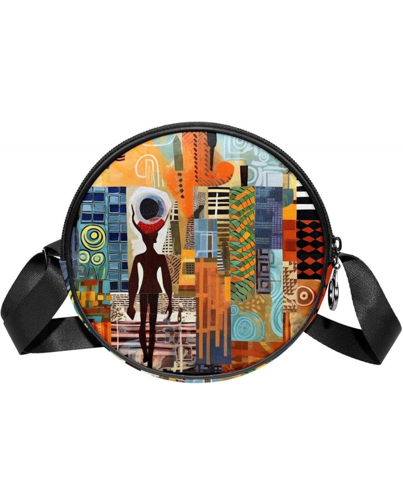 Crossbody Bags for Women,Crossbody Bag Men,Small Sling Bag,Abstract Africa Print People,Crossbody Purse $10.68 Crossbody Bags