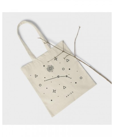 Aries Zodiac Astrology Constellation Natural Cotton Tote Bag $15.16 Totes