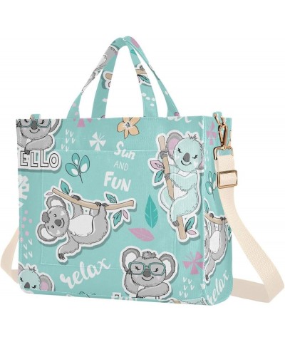 Panda Rainbow Pattern Womens Totes Travel Beach Bag Pattern Tote Bag Crossbody Big Purses Cute Koala Flower $10.56 Totes