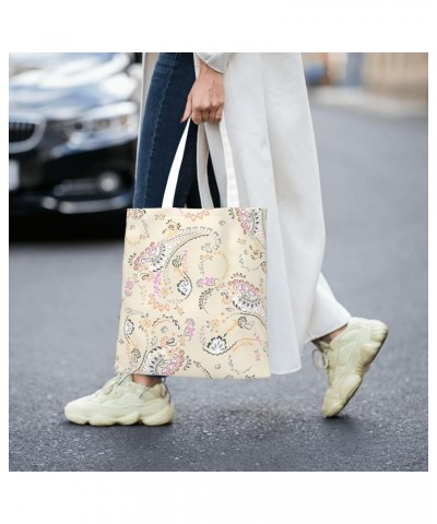 Paisley Single Shoulder Fashion Canvas Tote Shopping Bags Handbags For Men And Women Paisley44 $10.33 Totes