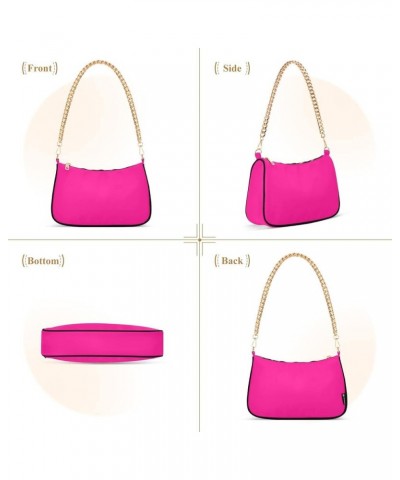 Crimson Shoulder Bag Gift for Women Cute Tote Handbag with Zipper Closure Deep Pink $13.02 Shoulder Bags