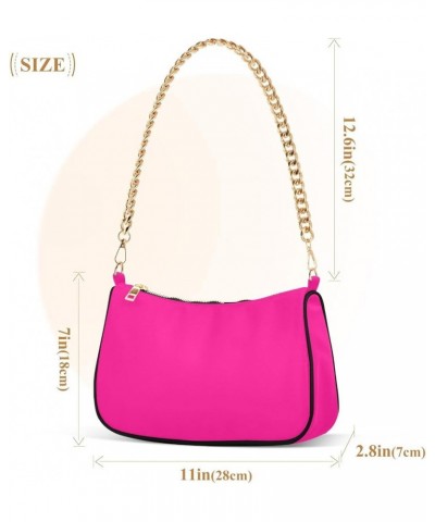 Crimson Shoulder Bag Gift for Women Cute Tote Handbag with Zipper Closure Deep Pink $13.02 Shoulder Bags