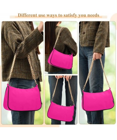 Crimson Shoulder Bag Gift for Women Cute Tote Handbag with Zipper Closure Deep Pink $13.02 Shoulder Bags