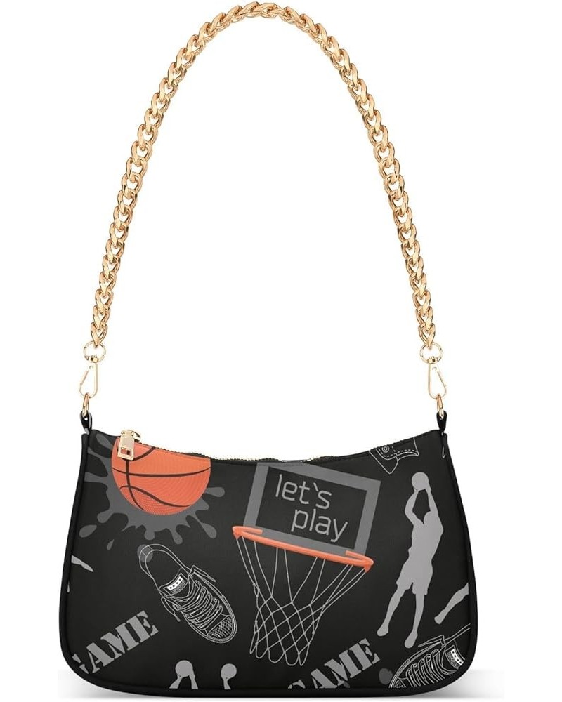 Colorful Dinosaurs Clutch with Chain, Polyester & Aluminum Alloy, Dress Purses for Evening Basketball Game $11.27 Handbags