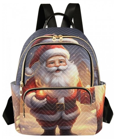 Santa Claus Candle Gift Fashion Travel Backpack for Women Multi Pockets Lightweight Purse for Women-M Multicolor Medium $16.8...