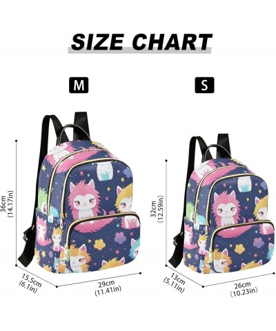 Mini Backpack Purse for Women, Rainbow Hair Cat Travel Bag Casual Daypack Shoulder Bag Small $17.27 Backpacks