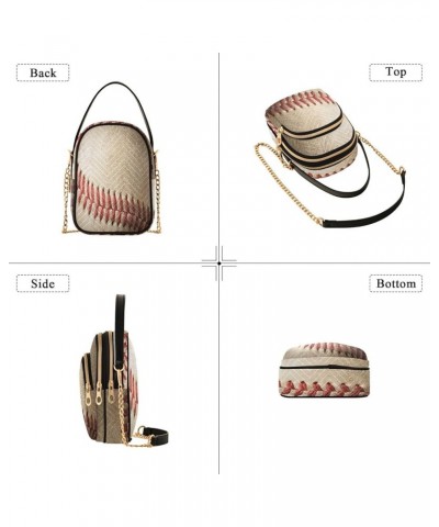 Crossbody Bags for Women Fire Flame Quilted Chain Crossbody Purses Trendy Cross Body Phone Purse Handbag Baseball 8 $12.48 Cr...