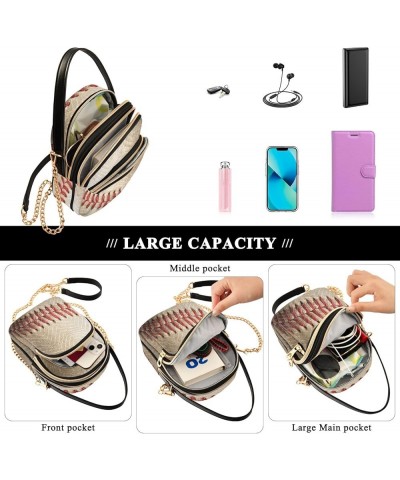 Crossbody Bags for Women Fire Flame Quilted Chain Crossbody Purses Trendy Cross Body Phone Purse Handbag Baseball 8 $12.48 Cr...