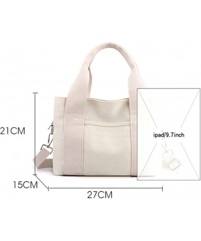 Canvas Tote Bag for Women Small Tote Shoulder Bag with Zipper Canvas Crossbody Bag Handbag Satchel Hobo Bag Messenger Bag Blu...