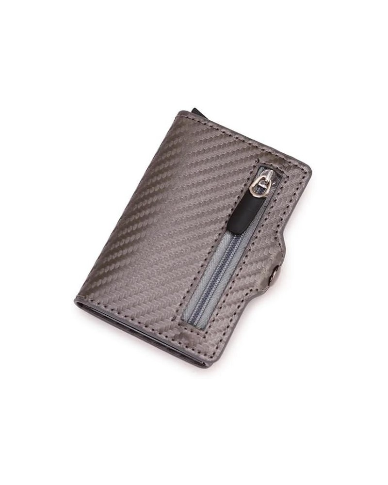 Card Holder Men Wallets Money Bag Vintage Black Slim Thin Mini Wallet Gray Thin Personalized Male Purse (Color : Carbon Black...