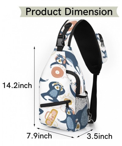 Musical Monkey Sling Bag for Women Crossbody Backpack Purse Shoulder Casual Daypack Cross Body Bags for Travel Cycling Hiking...